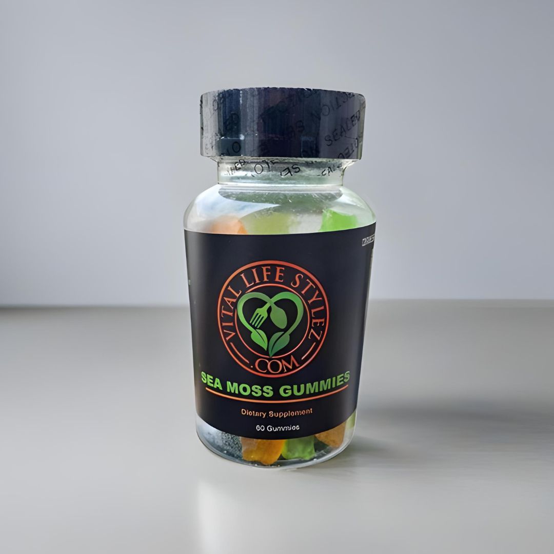 `Wild Crafted Sea Moss Gummies w/Burdock Root and Bladderwrack. (Gives all 102 vitamins and nutrients)